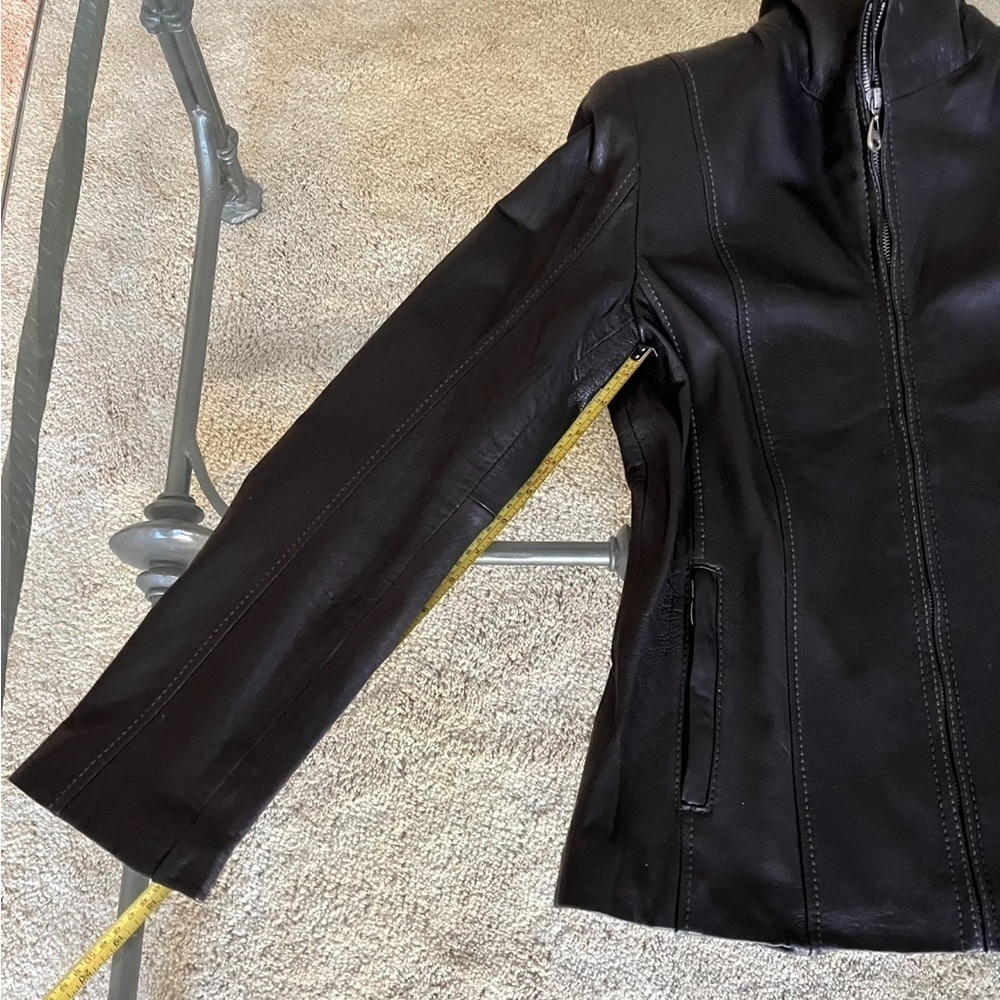 100% Lambskin Moto Jacket, Marc New York by Andrew Marc Black BNWOT - Picture 11 of 15